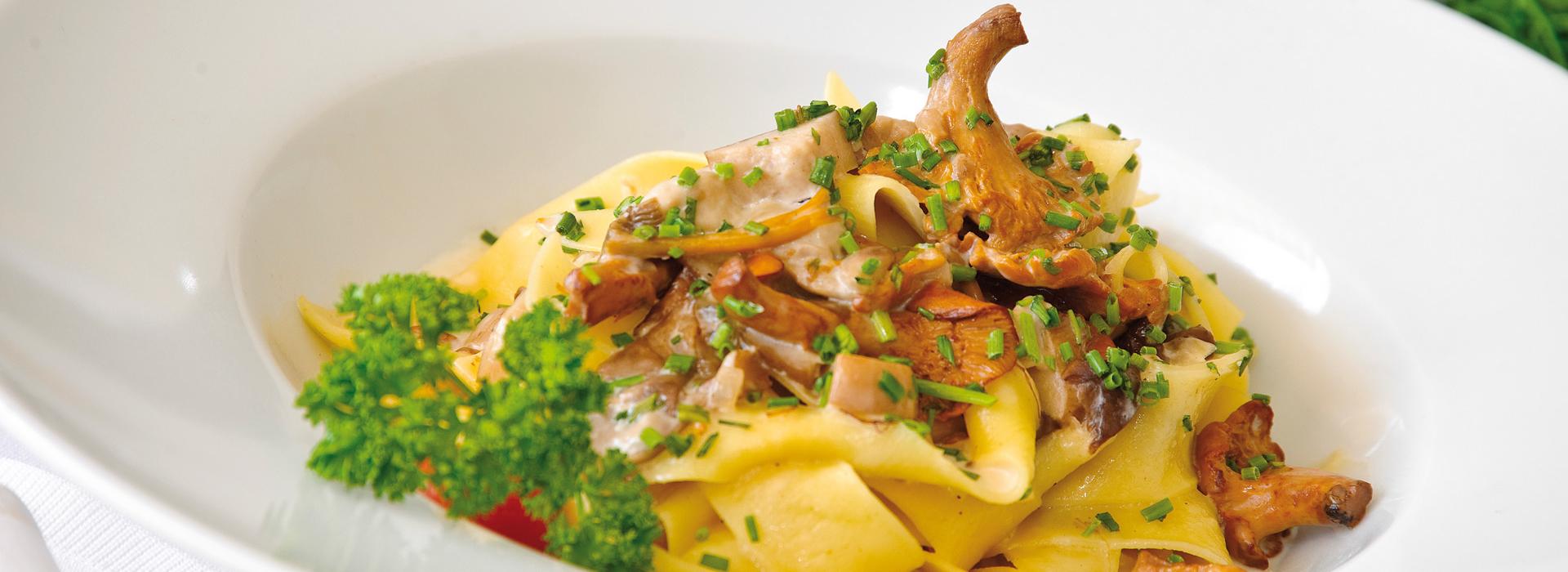 Tagliatelle with Chanterelle Mushrooms