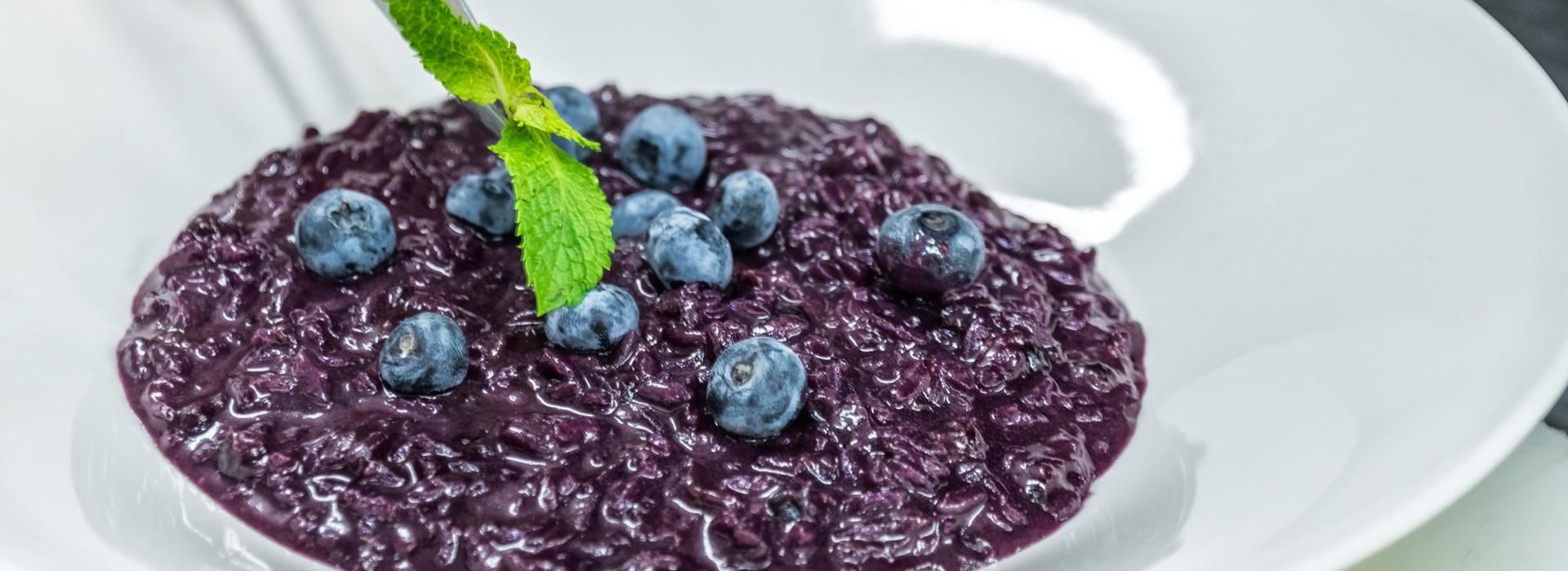 Risotto mit Blaubeeren