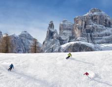 Skiing in the Dolomites